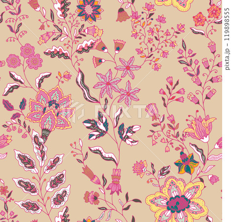 Decorative Beige Floral Illustration vector Decorative Beige Floral Illustration vector 119898555