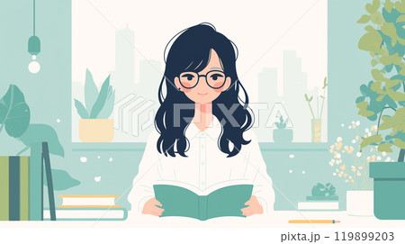 読書をする女性 119899203