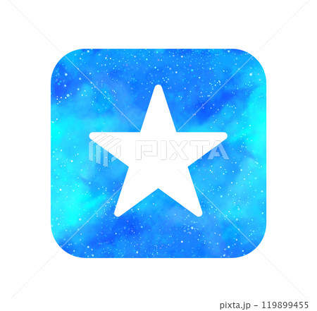 水色の星空｜シンプルな星マーク 119899455
