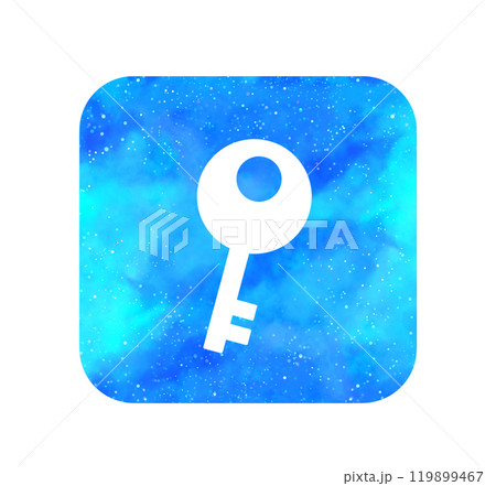 水色の星空｜鍵アイコン 119899467