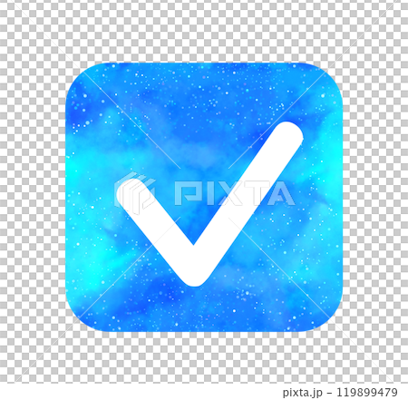 淺藍色星空|簡單的複選標記 119899479