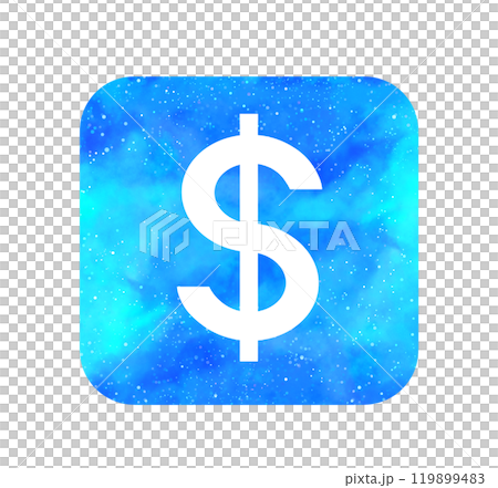 淺藍色星空|簡單的美元標記 119899483