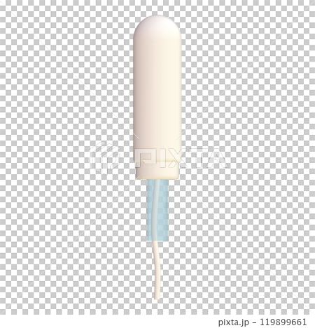 正面から見た未使用のタンポンの3Dイラスト 119899661