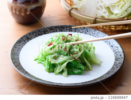 ちぎって和えるだけで包丁いらず！ 塩もみキャベツの旨だれあえ 119899947