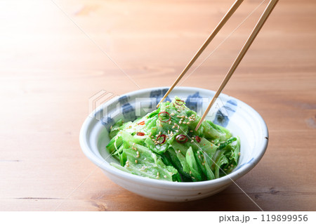 ちぎって和えるだけで包丁いらず！ 塩もみキャベツの旨だれあえ 119899956