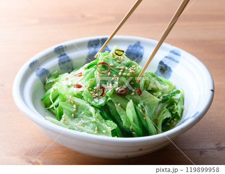 ちぎって和えるだけで包丁いらず！ 塩もみキャベツの旨だれあえ 119899958