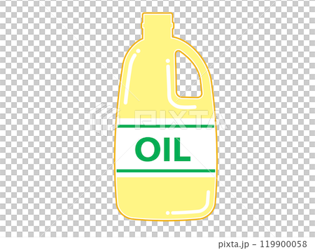 ペットボトルに入った食用油(サラダ油、キャノーラ油、コーン油)のイメージイラスト ペットボトルに入った食用油(サラダ油、キャノーラ油、コーン油)のイメージイラスト 119900058