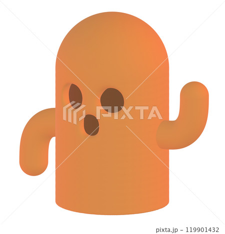 斜めから見た可愛いはにわの3Dイラスト 斜めから見た可愛いはにわの3Dイラスト 119901432