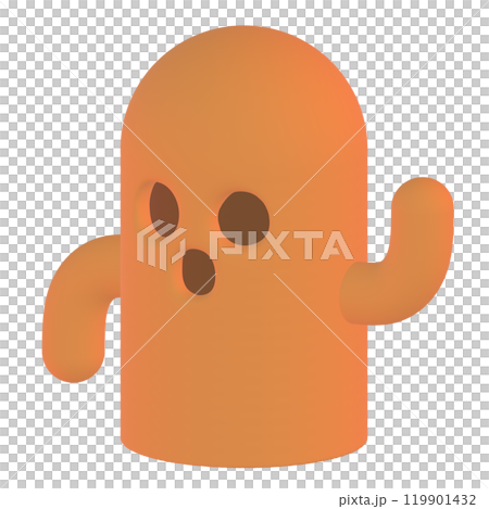 斜めから見た可愛いはにわの3Dイラスト 斜めから見た可愛いはにわの3Dイラスト 119901432