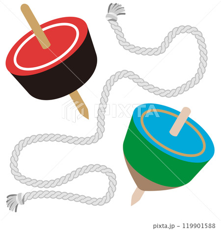 お正月で遊ばれる駒のイラスト お正月で遊ばれる駒のイラスト 119901588