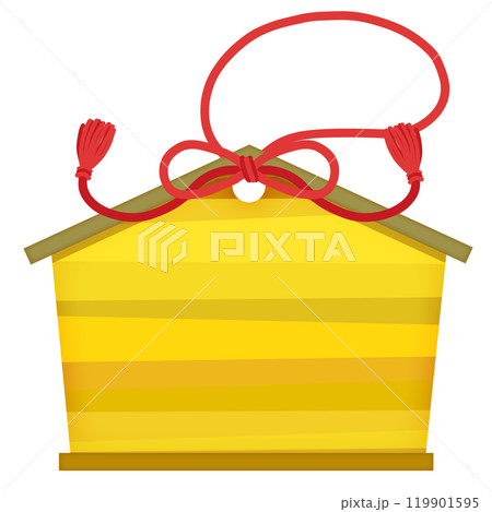 お正月に使える絵馬フレームイラスト2 お正月に使える絵馬フレームイラスト2 119901595