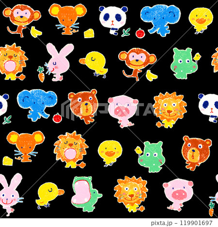 可愛い手描きの動物イラスト素材集, 119901697