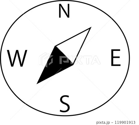 シンプルな方位マークのアイコンイラスト 119901913