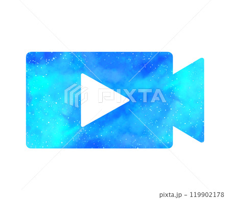 水色の星空｜ビデオアイコン 119902178