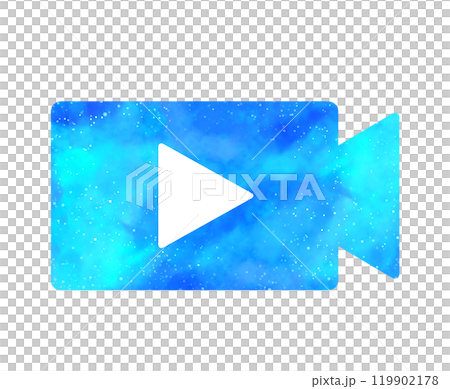 水色の星空｜ビデオアイコン 119902178