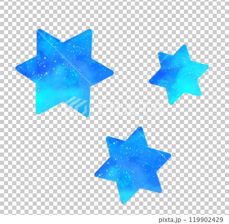 淺藍色星空|簡約六角星 淺藍色星空|簡約六角星 119902429