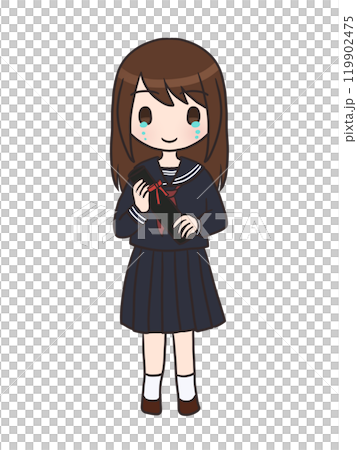 A graduating girl in a sailor uniform (tears) 119902475