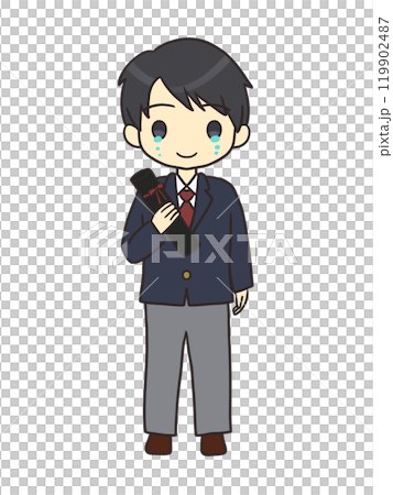 卒業するブレザーの男の子(涙) 卒業するブレザーの男の子(涙) 119902487