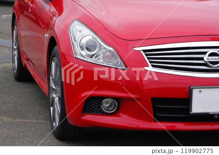 自動車イメージ　V36日産スカイラインのフロントマスク 119902775