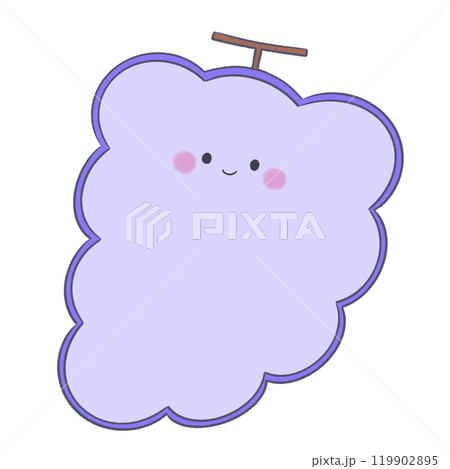 顔つきのかわいいぶどうのフレーム 顔つきのかわいいぶどうのフレーム 119902895