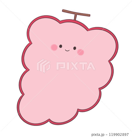 顔つきのかわいいぶどうのフレーム 顔つきのかわいいぶどうのフレーム 119902897