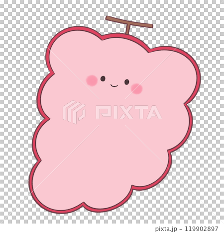 可愛的葡萄框，有一張臉 119902897