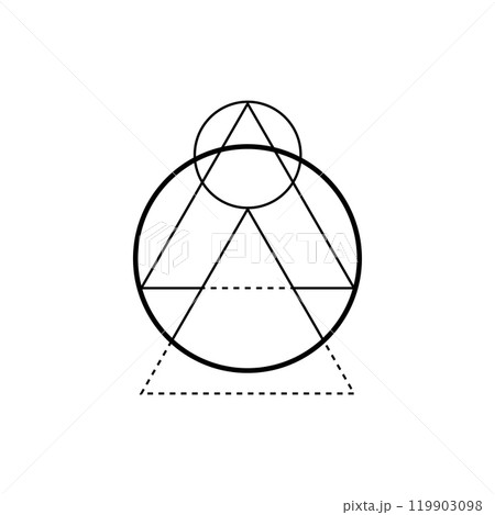 Mystic triangle for spiritual rituals and meditation. 119903098