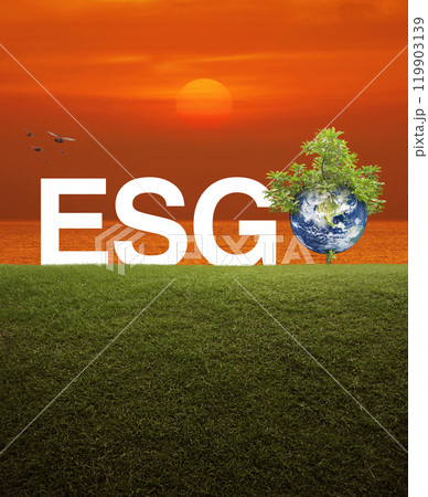 Environmental Social Corporate Governance concept, Save the earth concept, Elements of this image furnished by NASA 119903139