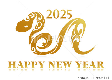 2025年　年賀状イラスト素材 119903141