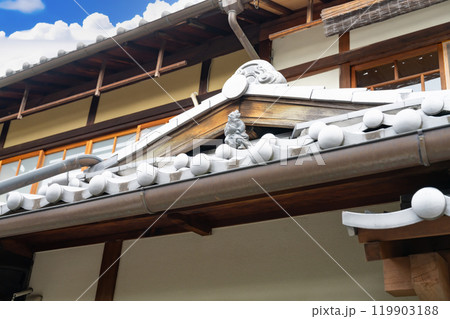 京都祇園の街並み(京町家) 119903188