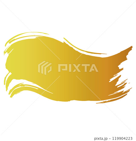 和風素材 筆で描かれた金色の線のイラスト ベクター 和風素材 筆で描かれた金色の線のイラスト ベクター 119904223