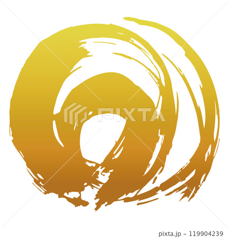 和風素材 筆で描かれた金色の線のイラスト ベクター 和風素材 筆で描かれた金色の線のイラスト ベクター 119904239