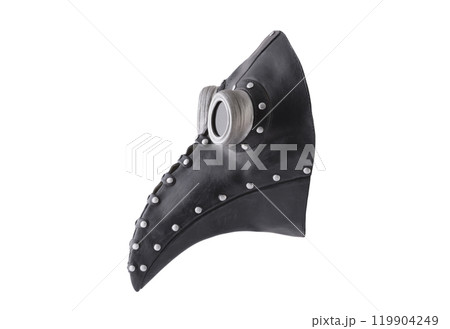 Black retro plague mask isolated on white background Black retro plague mask isolated on white background 119904249