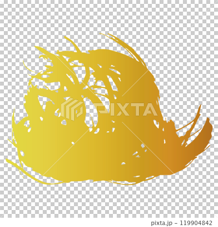 Japanese-style material: Illustration of golden waves drawn with a brush, vector Japanese-style material: Illustration of golden waves drawn with a brush, vector 119904842