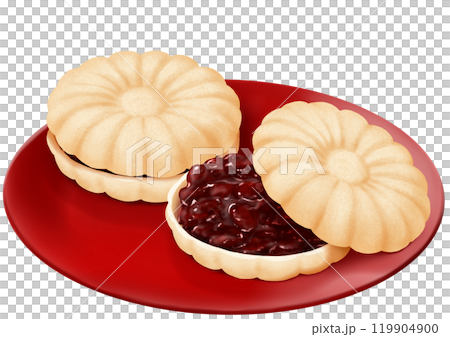 Japanese sweets, monaka, bean paste, Japan, Japanese sweets 119904900