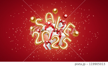 Decorative inflated foil balloon 2025 sale christmas font, red background 119905013