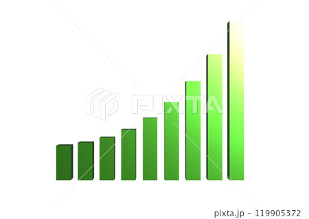 Green Growing Success Business Bar Graph over Transparent Background Green Growing Success Business Bar Graph over Transparent Background 119905372