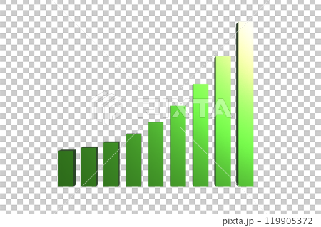 Green Growing Success Business Bar Graph over Transparent Background Green Growing Success Business Bar Graph over Transparent Background 119905372