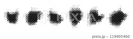 Abstract grunge halftone organic shape with gradient 119905460