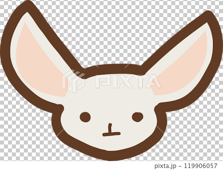 Hand drawn fennec fox face 119906057