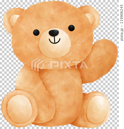 Cute teddy bear watercolor illustration Cute teddy bear watercolor illustration 119906245