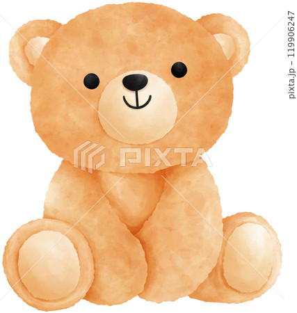 Cute teddy bear watercolor illustration 119906247