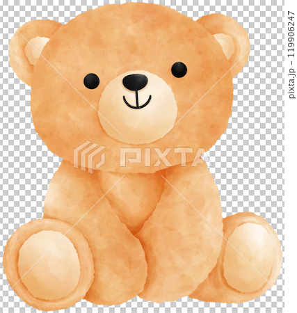 Cute teddy bear watercolor illustration 119906247