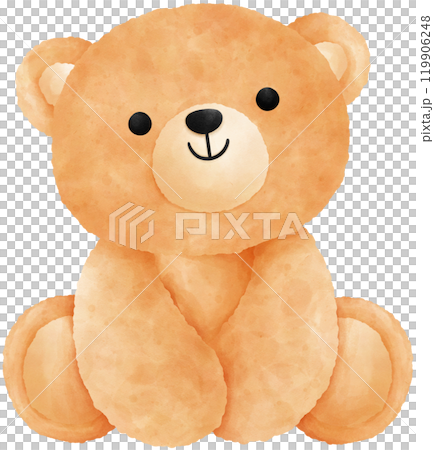 Cute teddy bear watercolor illustration Cute teddy bear watercolor illustration 119906248