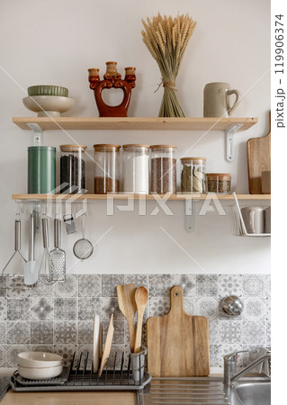 interior kitchen bright cozy lifestyle modern design interior kitchen bright cozy lifestyle modern design 119906374