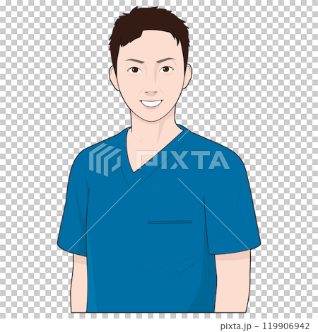 微笑的男性牙醫 119906942