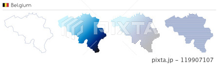 Belgium - geometrical country shape Belgium - geometrical country shape 119907107