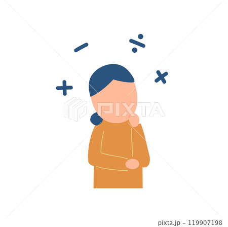 計算をする女性のイラスト 119907198