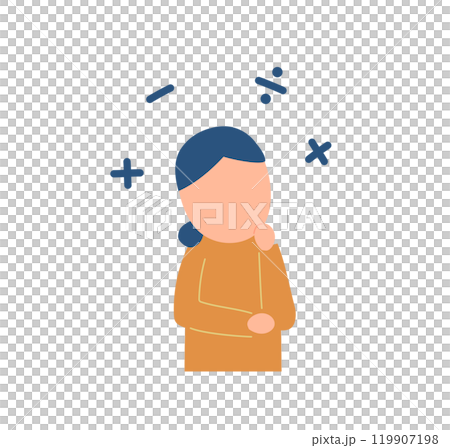 計算をする女性のイラスト 119907198