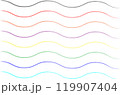 シンプルでおしゃれな水彩風のアンダーラインのセットイラスト 119907404
